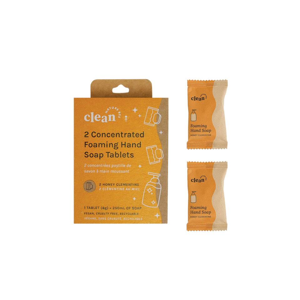 2 Honey Clementine Concentrated Foaming Hand Soap Tablet Box