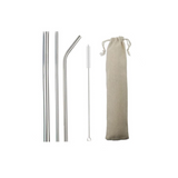 Stainless Steel Straws Bent - Set of 3