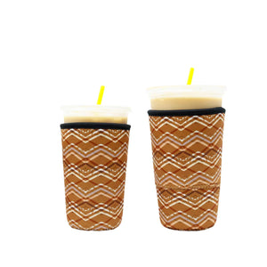 50% OFF SUPERSALE | ICED DRINK SLEEVES *retired patterns : Medium / Brown Chevron