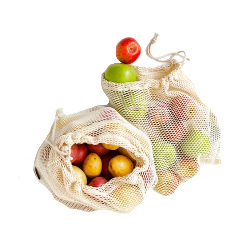 Cotton Mesh Bags Set of 2 KiwiEcoShop